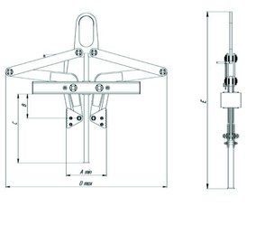 2 ZSK 7 paper roll lifting and turning clamp