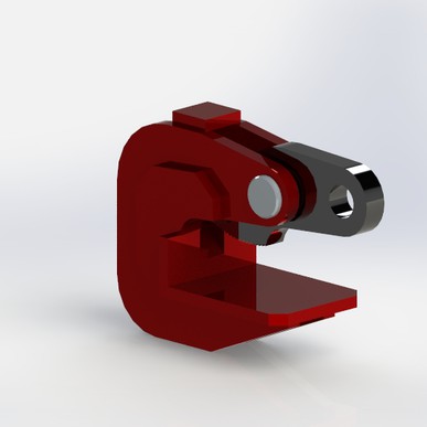 Clamp for lifting of thin rolled metal sheet in horizontal posit